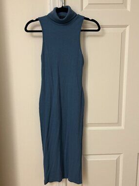 Zara Mock Neck Midi Dress - Size S